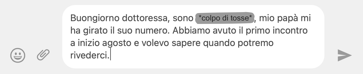 Quanta ansia per l'invio di un cazzo di messaggio alla psicologa.