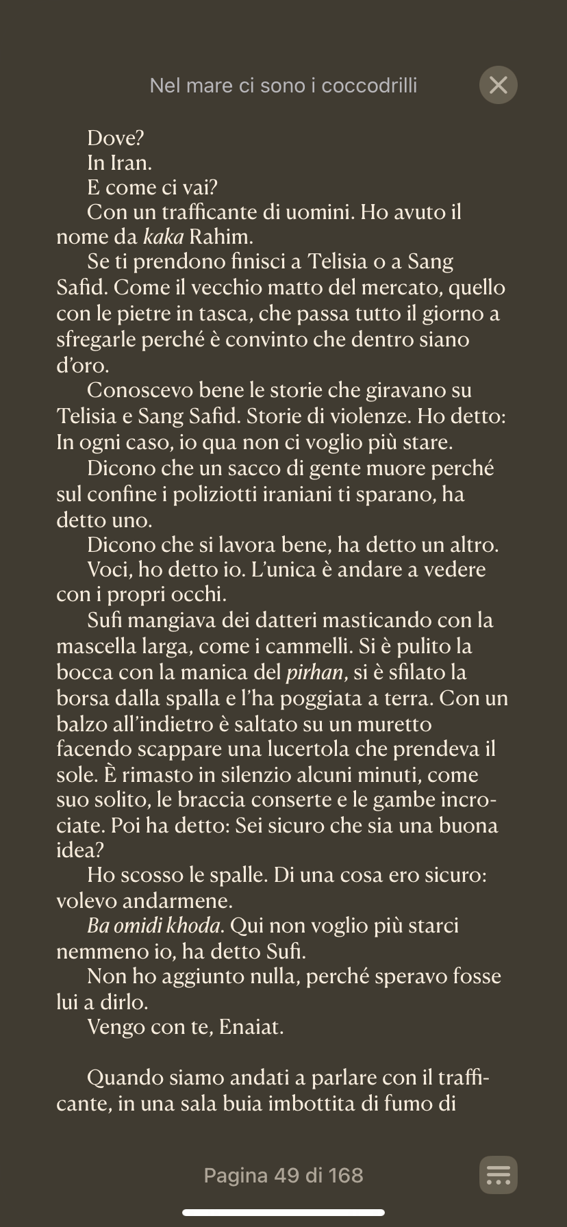 vado a leggermi questo libro gioioso (il bambino viene abbandonato dalla madre e viaggia dal pakistan all'italia da solo) 