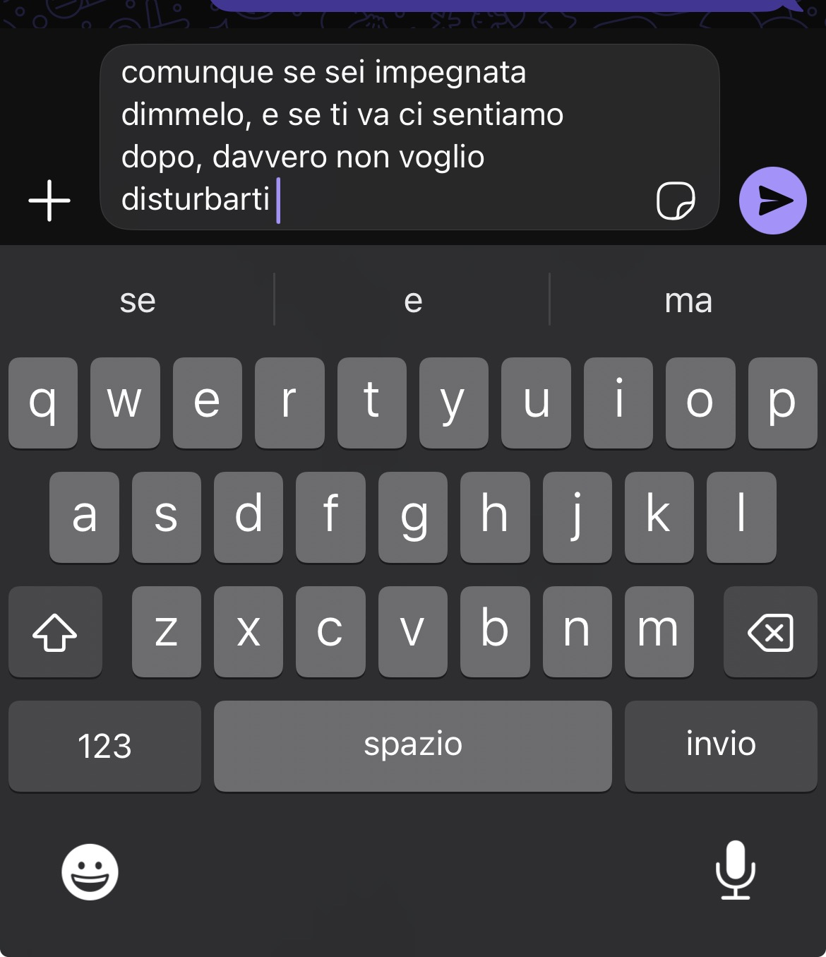 vorrei tanto mandarglielo 