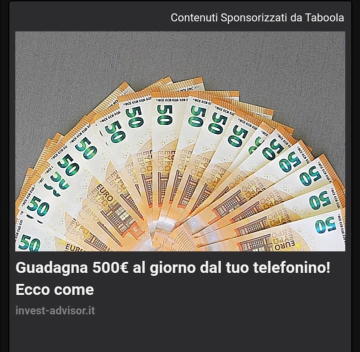 Inse ha scoperto che sono povero e voglioso di soldi