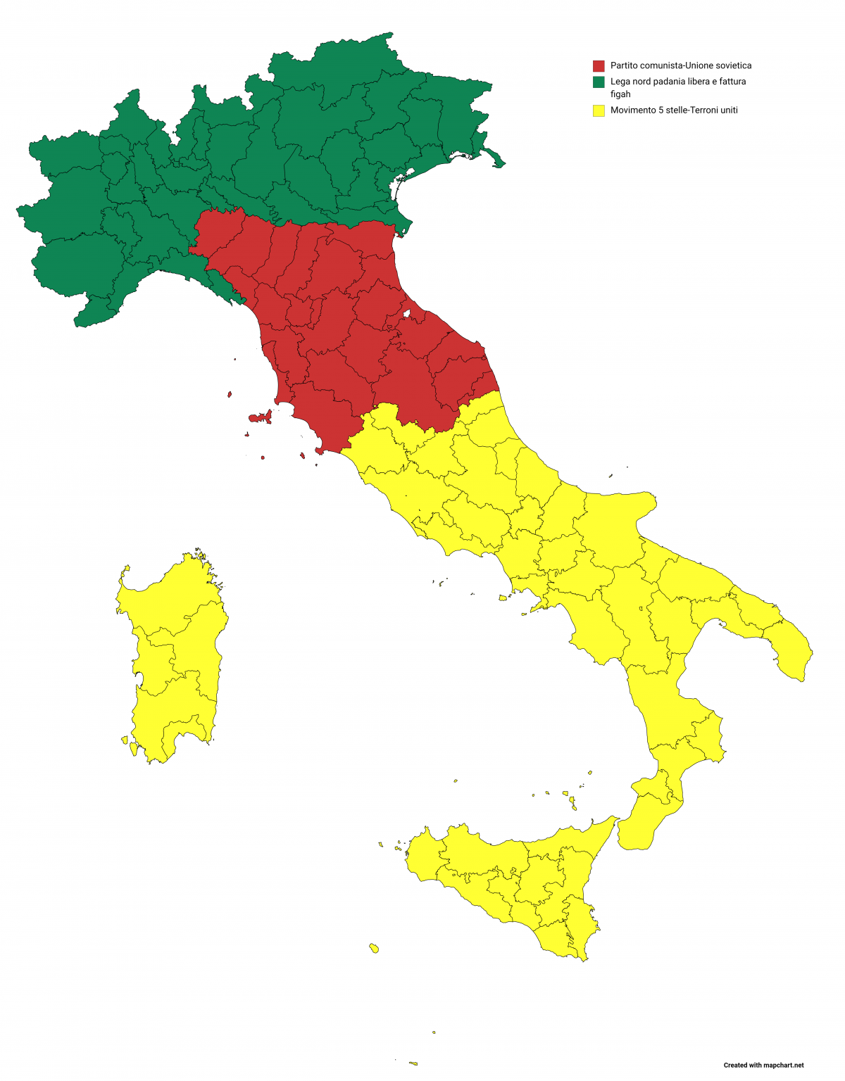 Geopolitica italiana in un'immagine