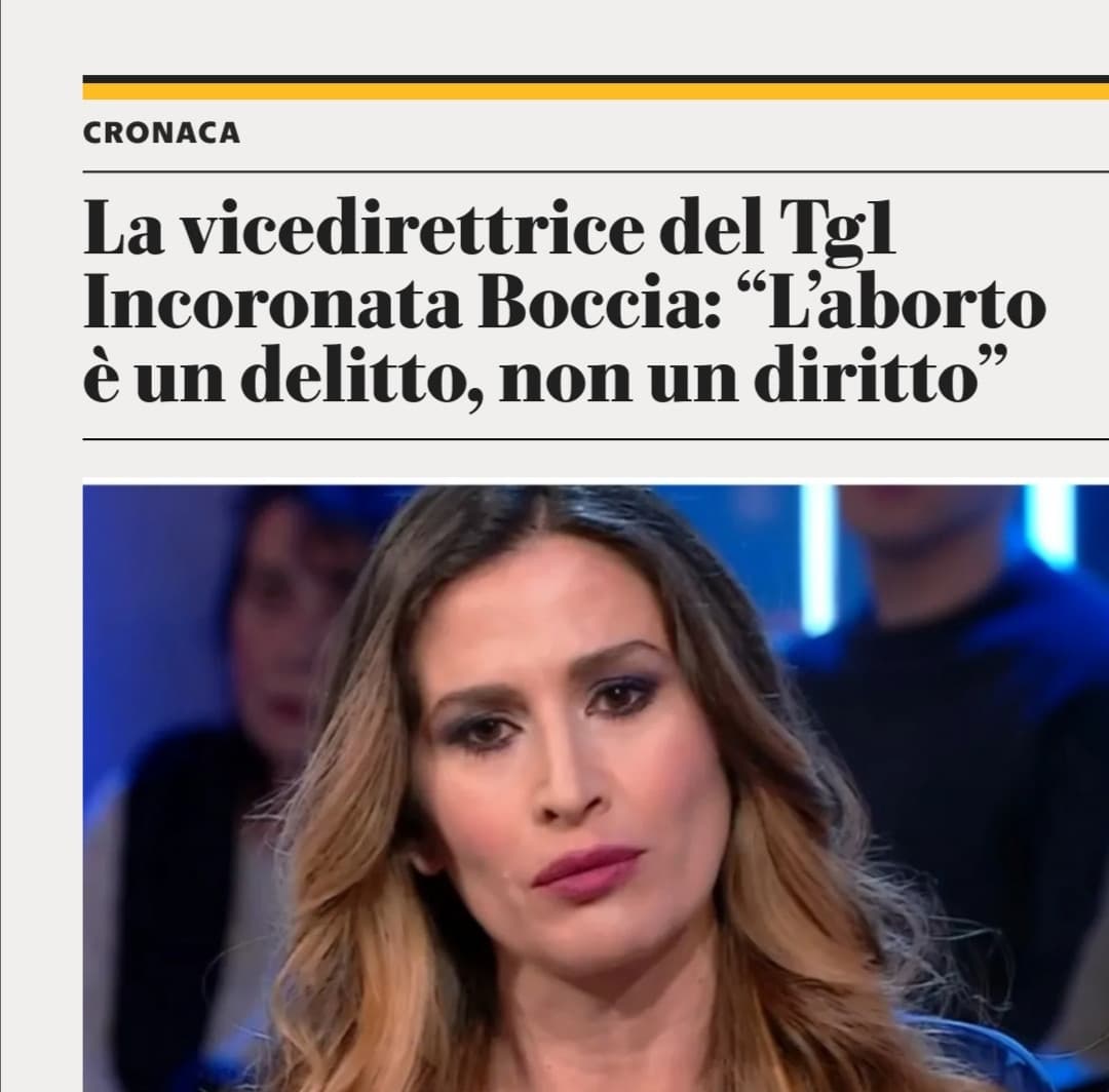 dio. Questa non ha capito un cazzo. “stiamo scambiando un delitto per un diritto” madonna. 