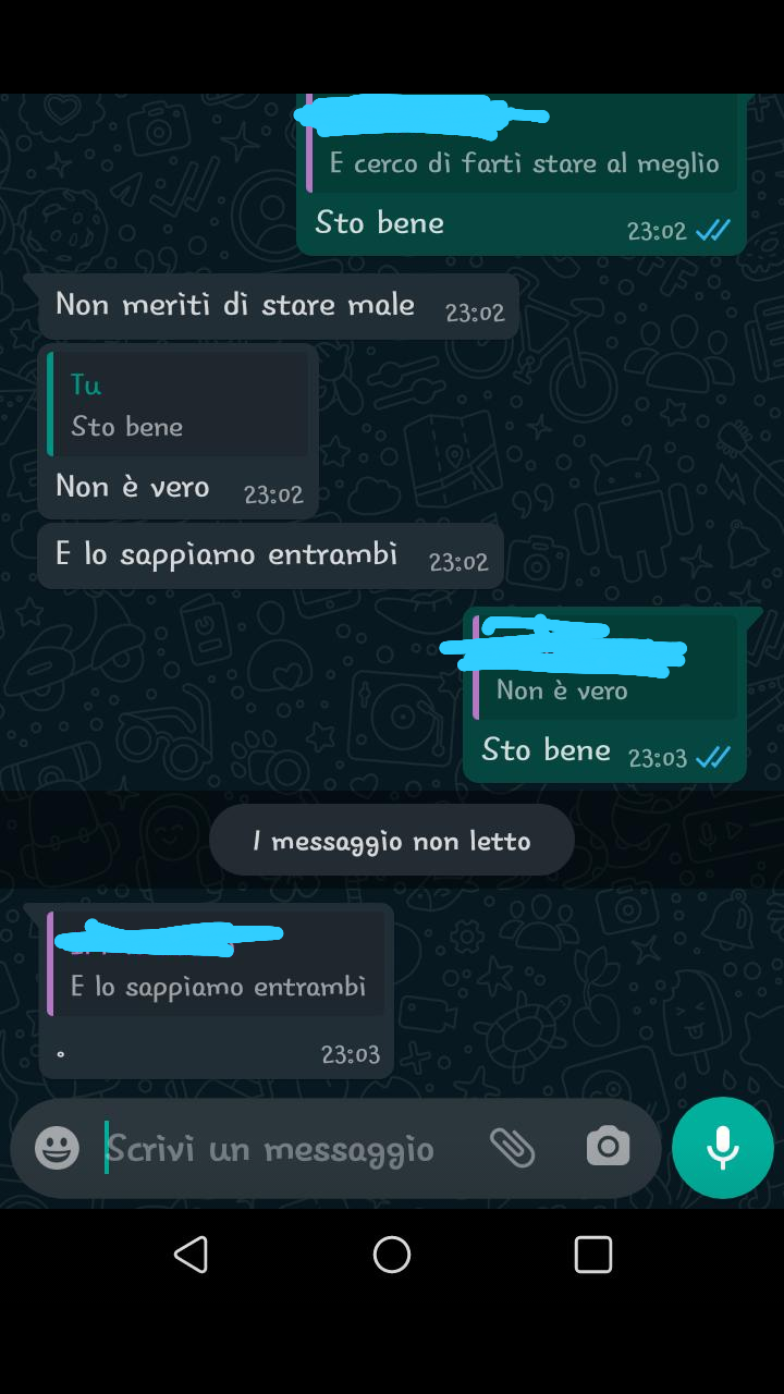 Sono la persona che ti dirà sempre e comunque che sta bene