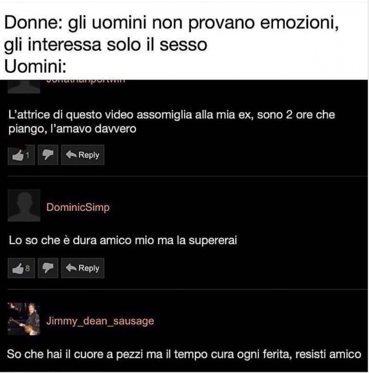 come mi immagino gli utenti che parlano nei commenti