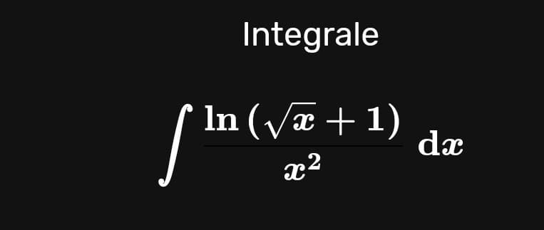 Qualcuno sa come risolvere questo integrale? Ho provato con sostituzione però esce tutt'altra cosa