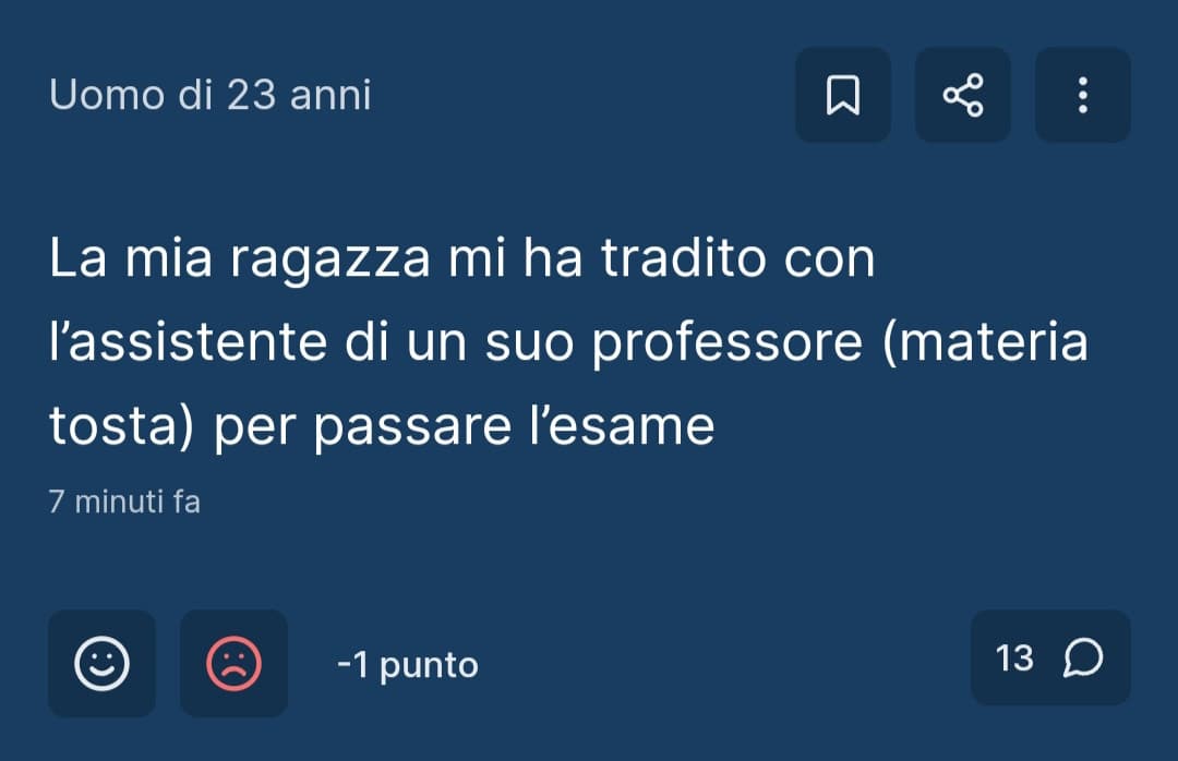 Ragazze che zoccoleggiano per farsi raccomandare e ragazzi che accettano i tradimenti. Abbiamo un futuro brillante che ci aspetta