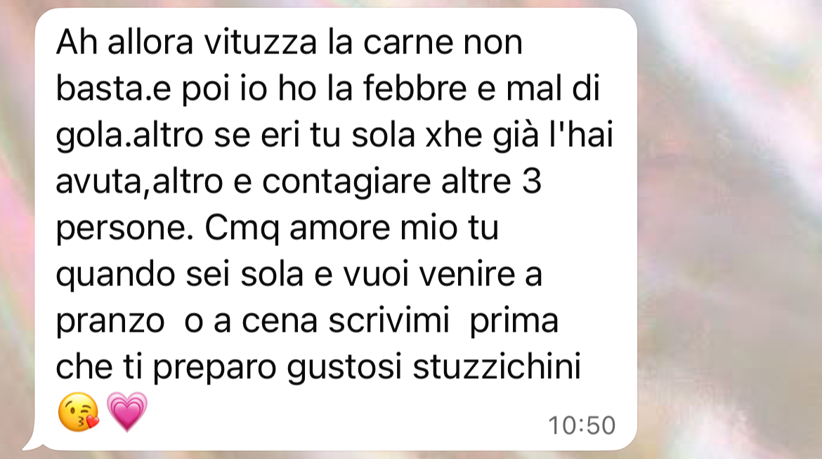 esigo un uomo che mi tratti come mia zia