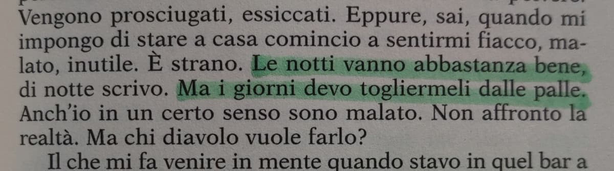 sono esausta, sia socialmente che fisicamente, oggi giornata di merda, odio i miei compagni, posso dire che odio praticamente tutti quelli con cui ho a che fare, a partire dalla mia famiglia, persone di merda