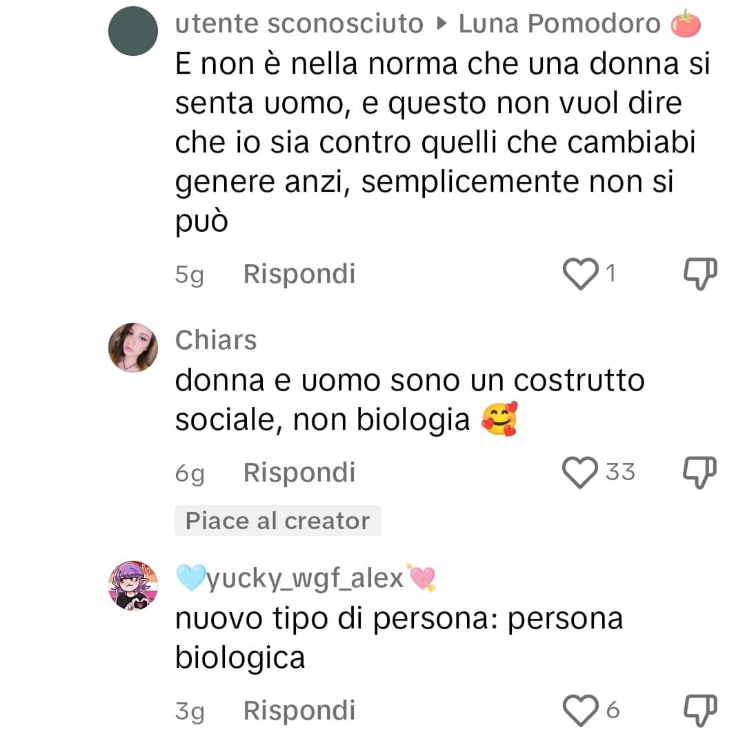 Capisco essere aperti di mente, ma dire che donna e uomo è un costrutto sociale mi sembra esagerato 