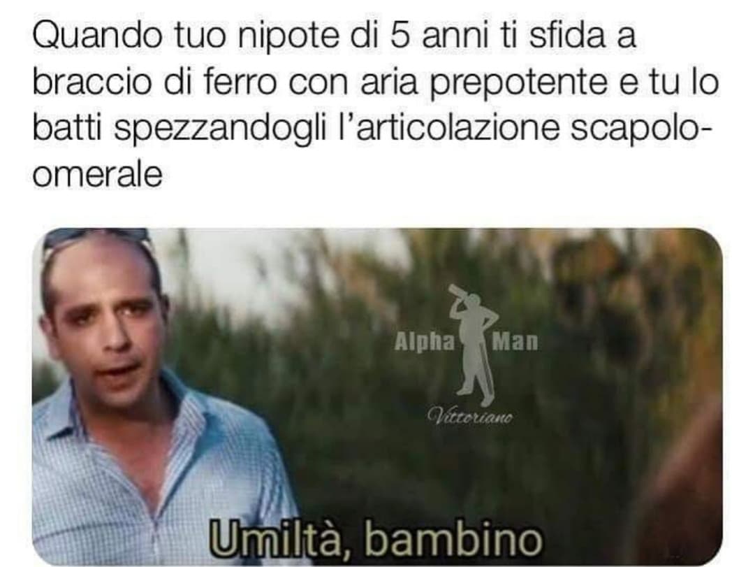 E via una parte inutile del corpo!