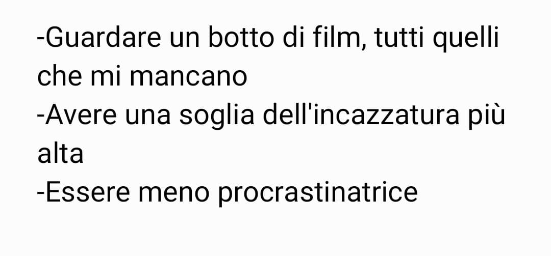 Buoni propositi per il 2021, l'ultima è impossibile hahah