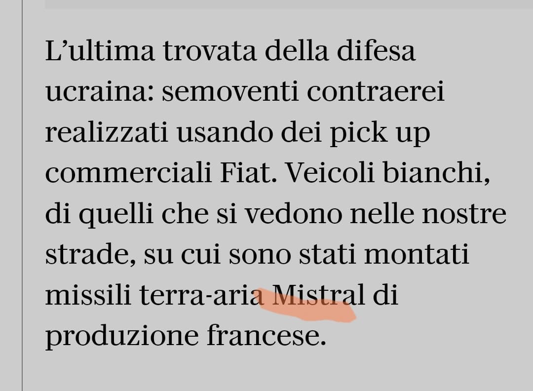 Mistral che cazzo fai.