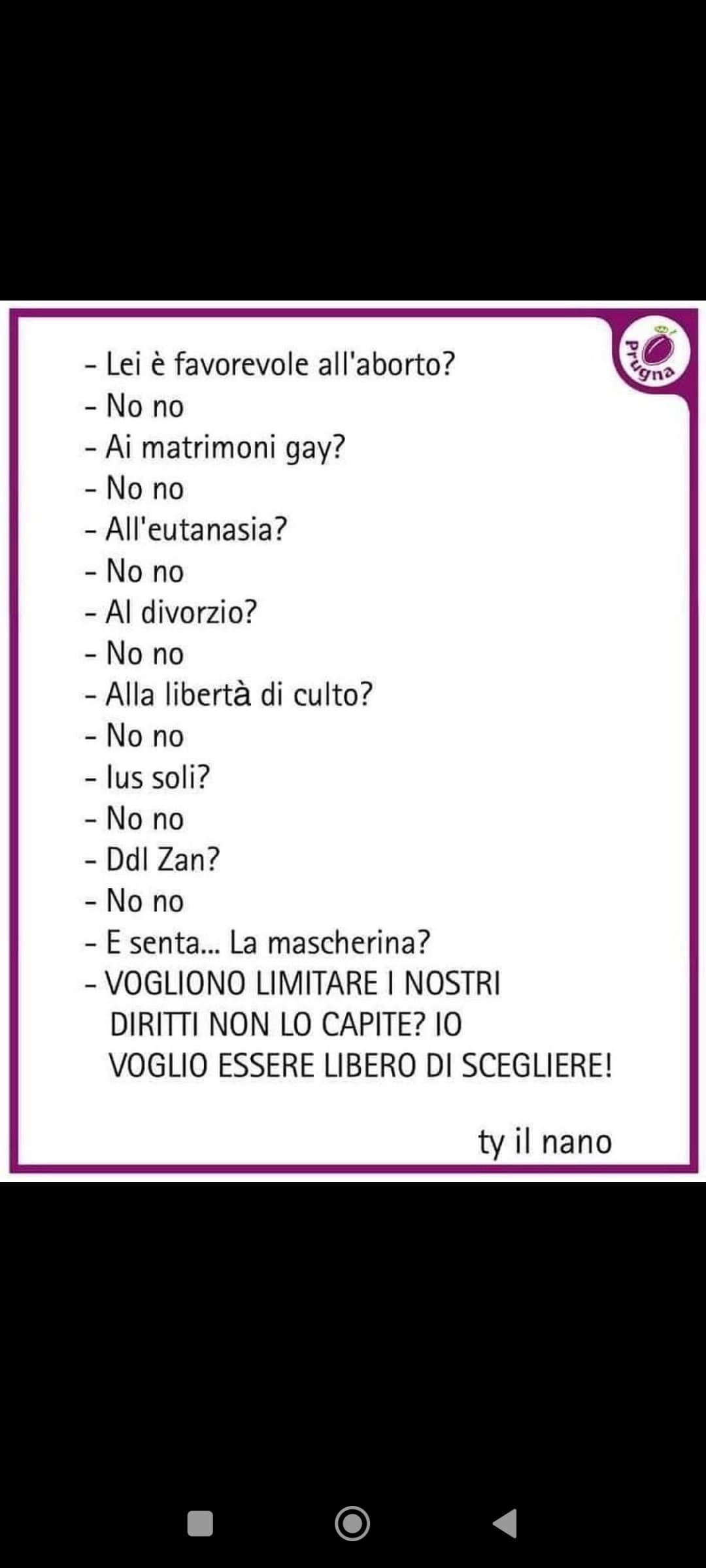 Che bella cosa la coerenza.
