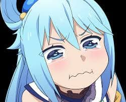 Aqua konosuba kawai face