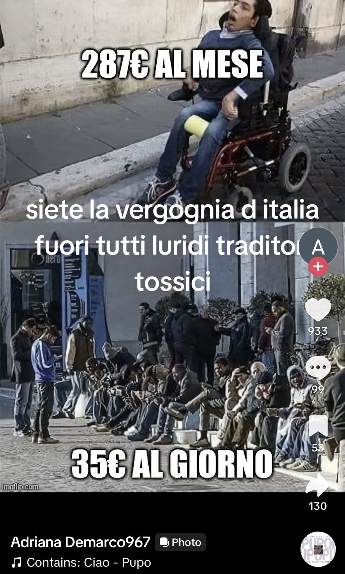 Cristo santo nel 2026 c’è gente che ascolta pupo