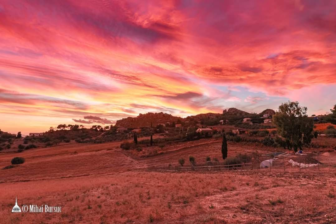 Il tramonto di ieri a Caltanissetta 