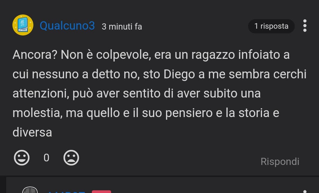 diego davvero scusa se sto portando avanti la cosa, ma voglio solo farvi capire con chi parlate. a chi mettete like agli shouts, questo è un venerato. sto depensante gorilla 