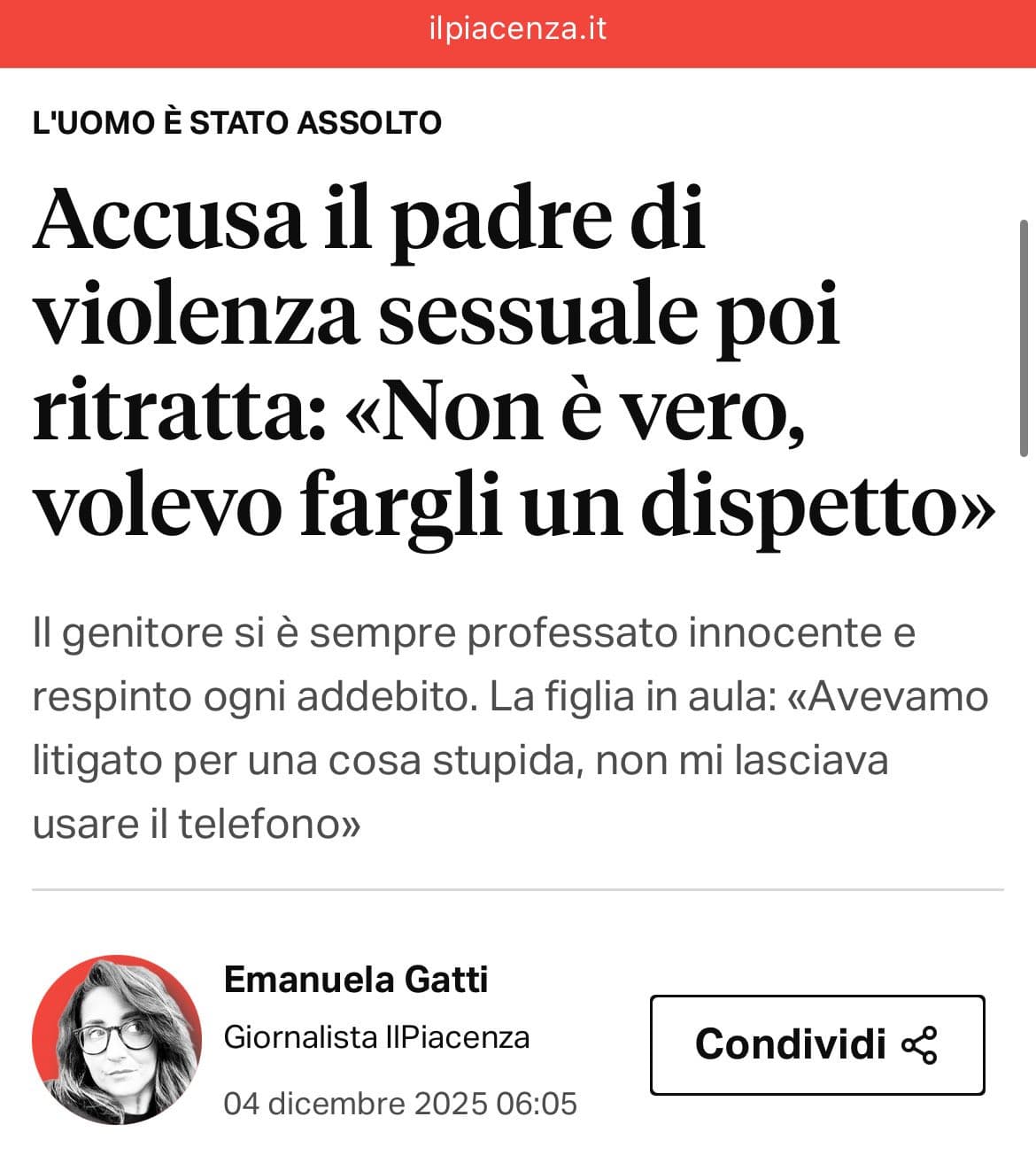 Noi donne abbiamo ora un potere enorme, potere che dovremmo usare con responsabilità. Altrimenti ci basta una parola per rovinare la vita a tantissimi