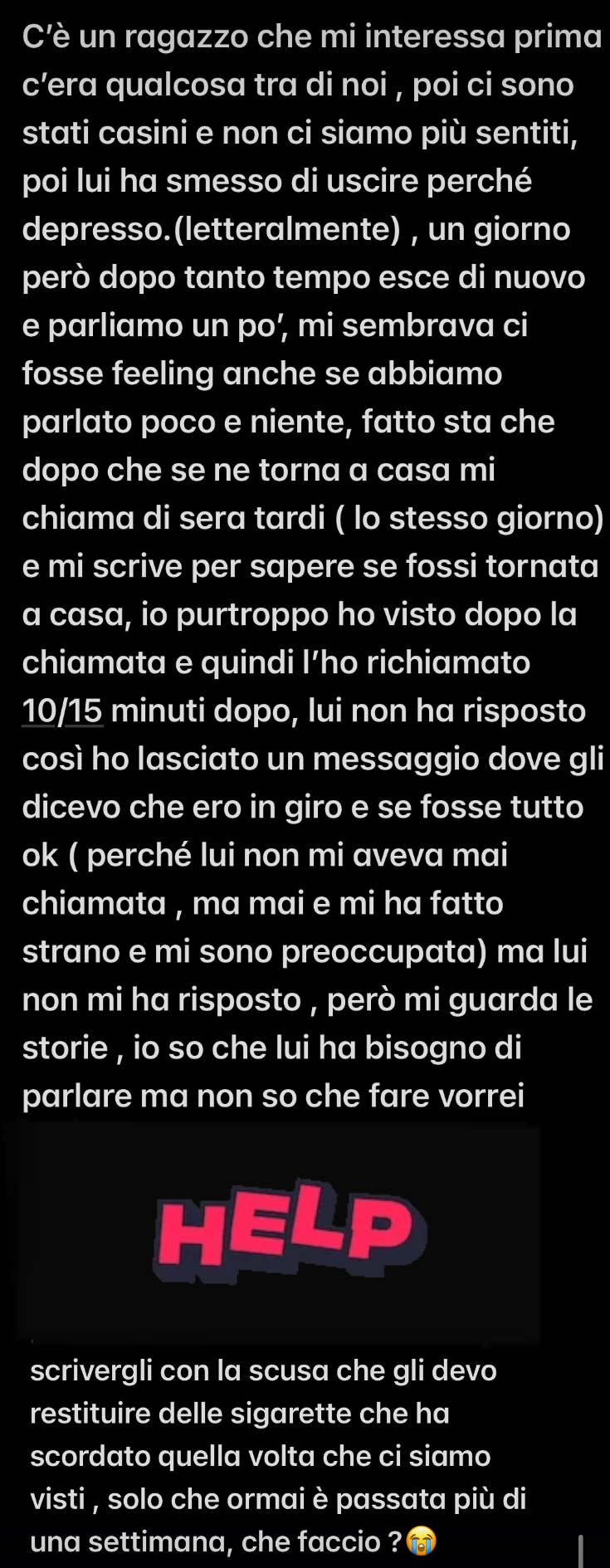 Non so che fare 😭