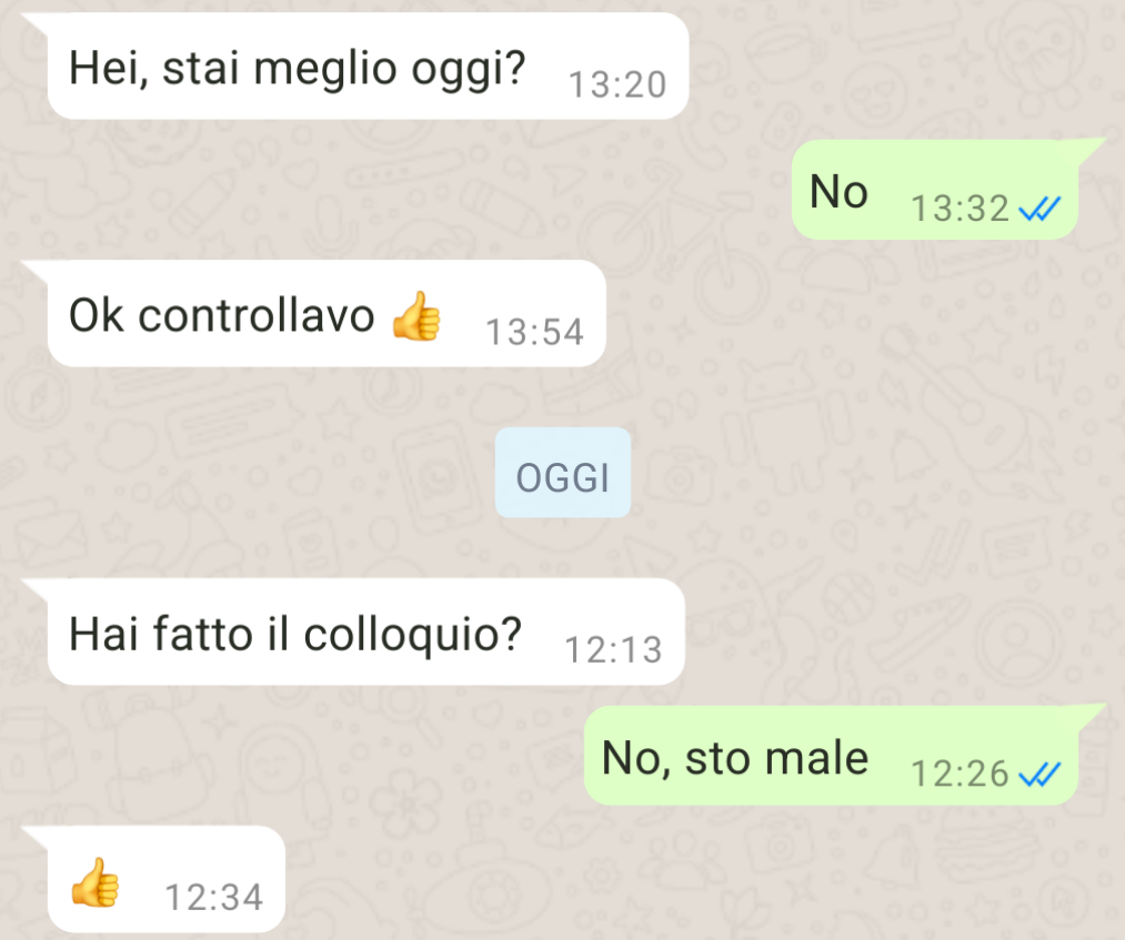 Il seguito dello screenshot di ieri