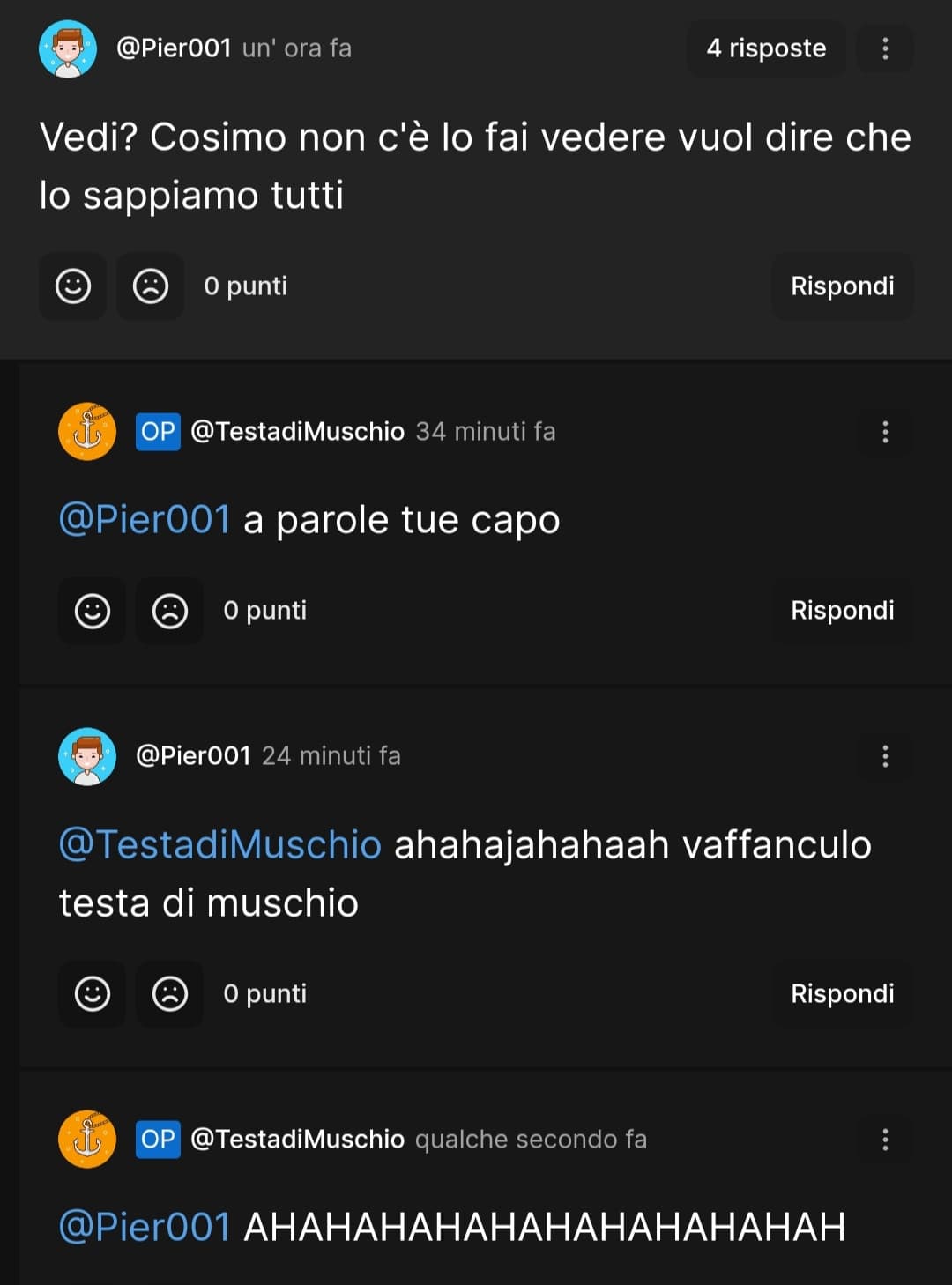 MI FA TROPPO RIDERE STO VAFFANCULO 