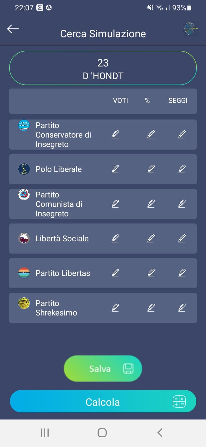 XXIII Elezioni di Insegreto
