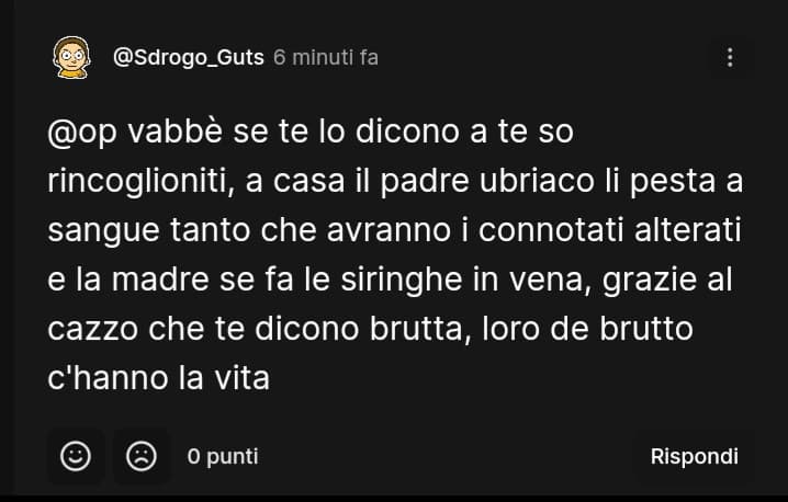 "Mi dicono che sono brutta"