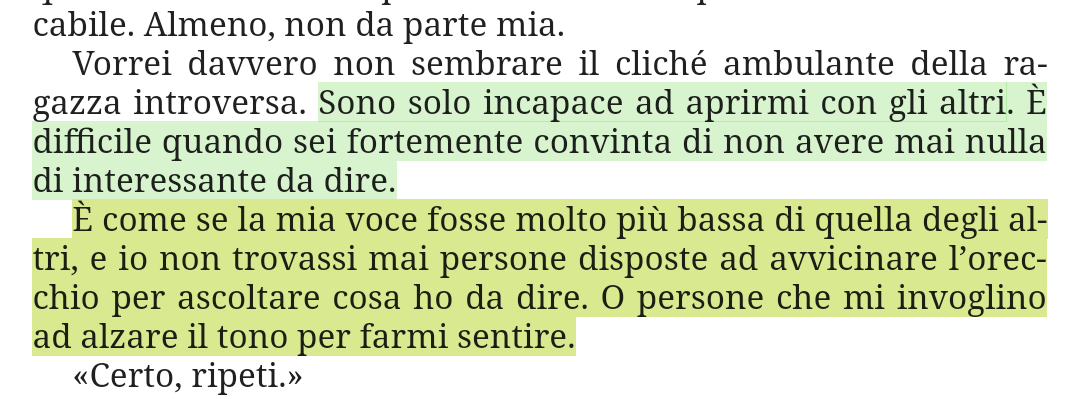 finalmente il personaggio di un libro in grado di rappresentarmi. so già che mi piacerà 