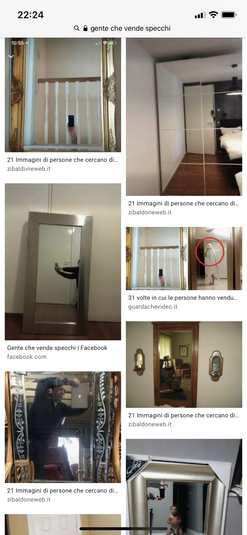 AHAHAHAHAHA cercate su google “gente che vende specchi”