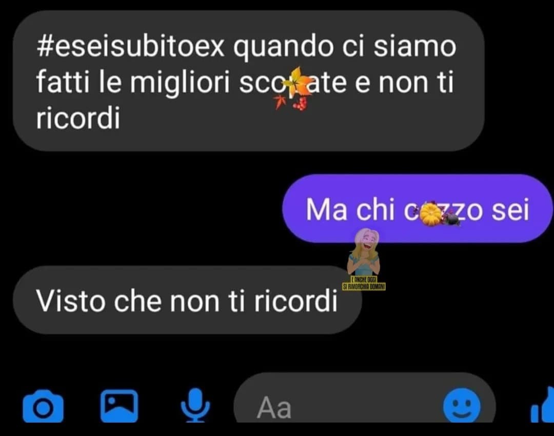 Che strano, non ricordo neanche io