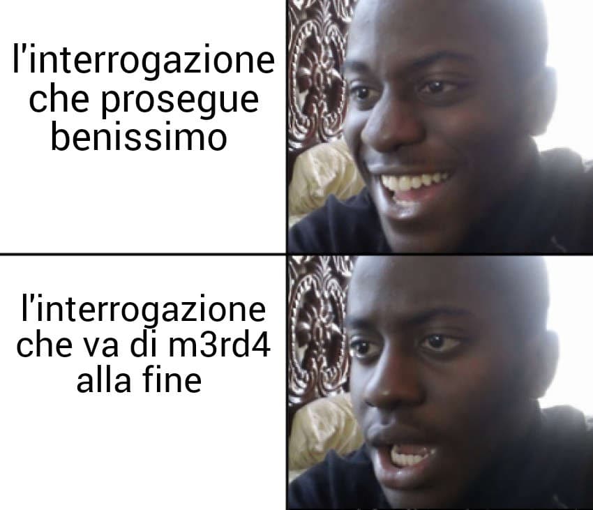 5-, ma mi fa recuperare :) sperando che io debba ridire solo gli argomenti sbagliati 