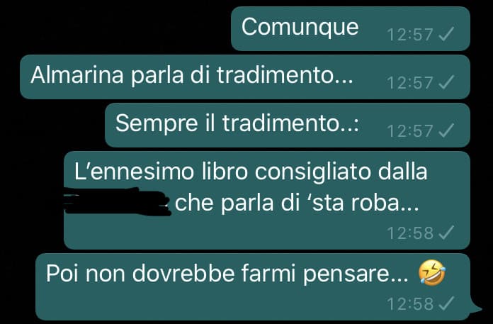 La prof che mi piace ci dà sempre libri così... magari sono frecciatine ? 