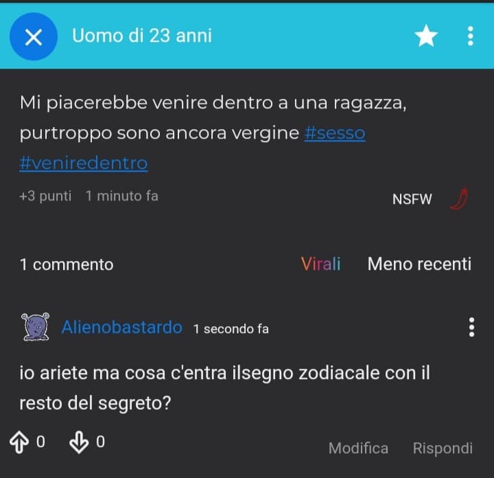 ma quanto sono simpatico da 0 a -1?