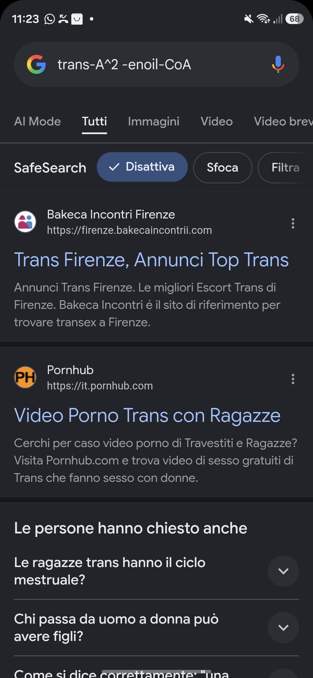 La mossa che mi hitta google quando sono già sovraccaricata per biochimica