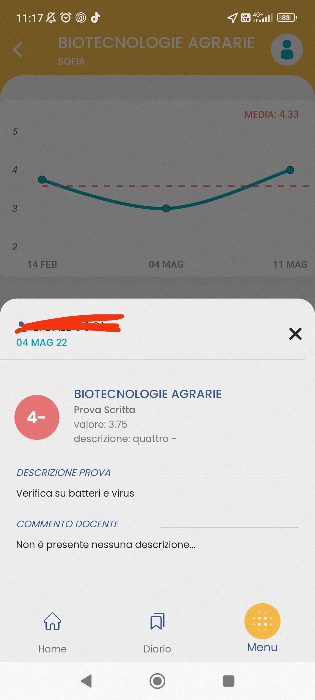 Le avevo fatte tutte giuste, avevo fatto pure una correzione vedendo dal libro le risposte corrette, ma che muori male, 8 domande in 30 minuti e ogni domanda doveva essere fa a temino