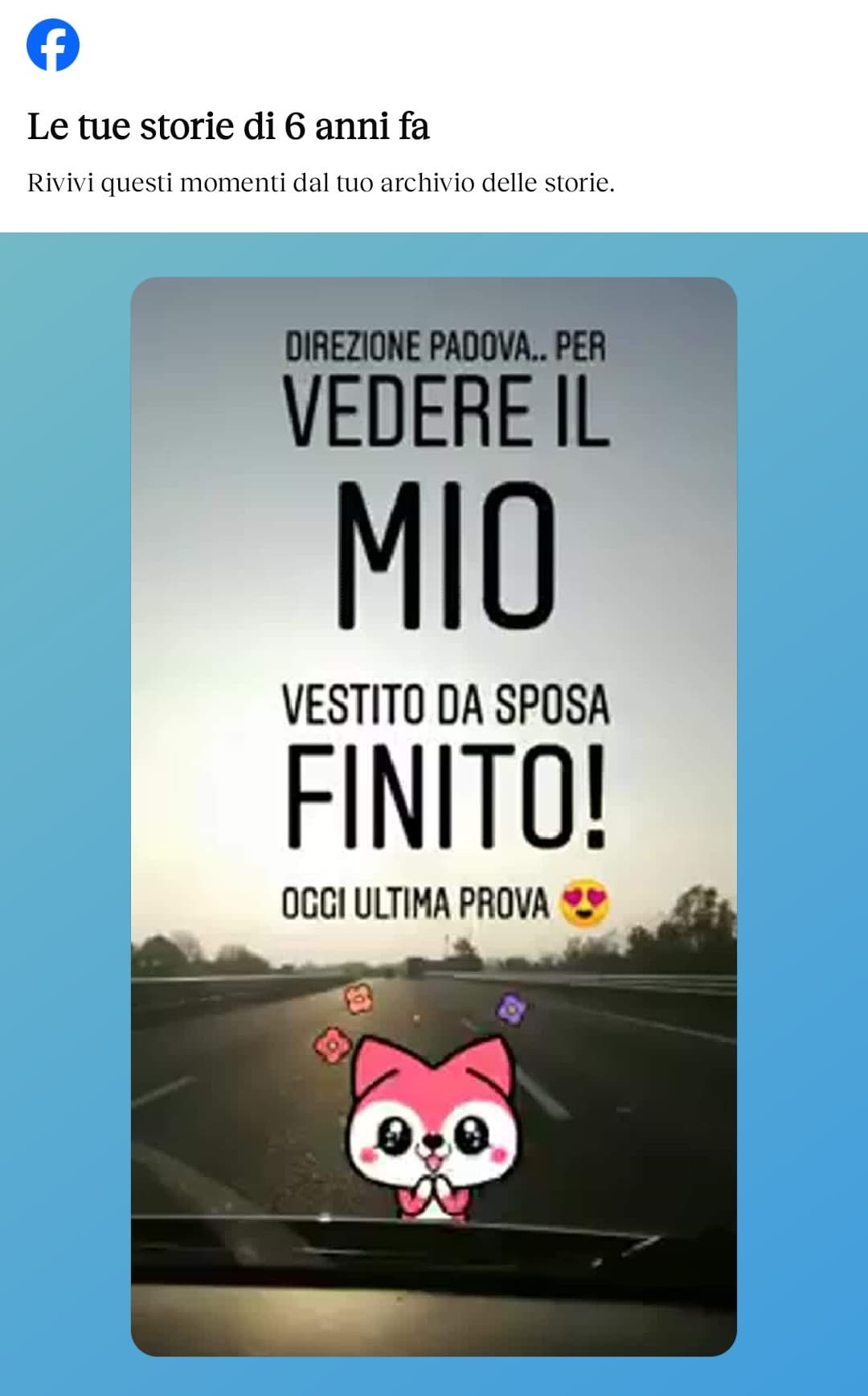 Ma come..sono passati 6 anni??
Sembra ieri ed invece si avvicina il sesto anniversario di matrimonio 😱