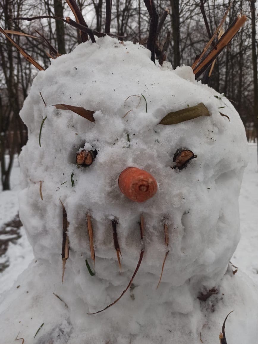 Ho fatto il pupazzo di neve? A voi piace il pupazzo di neve? A me piacciono i pupazzi di neve.