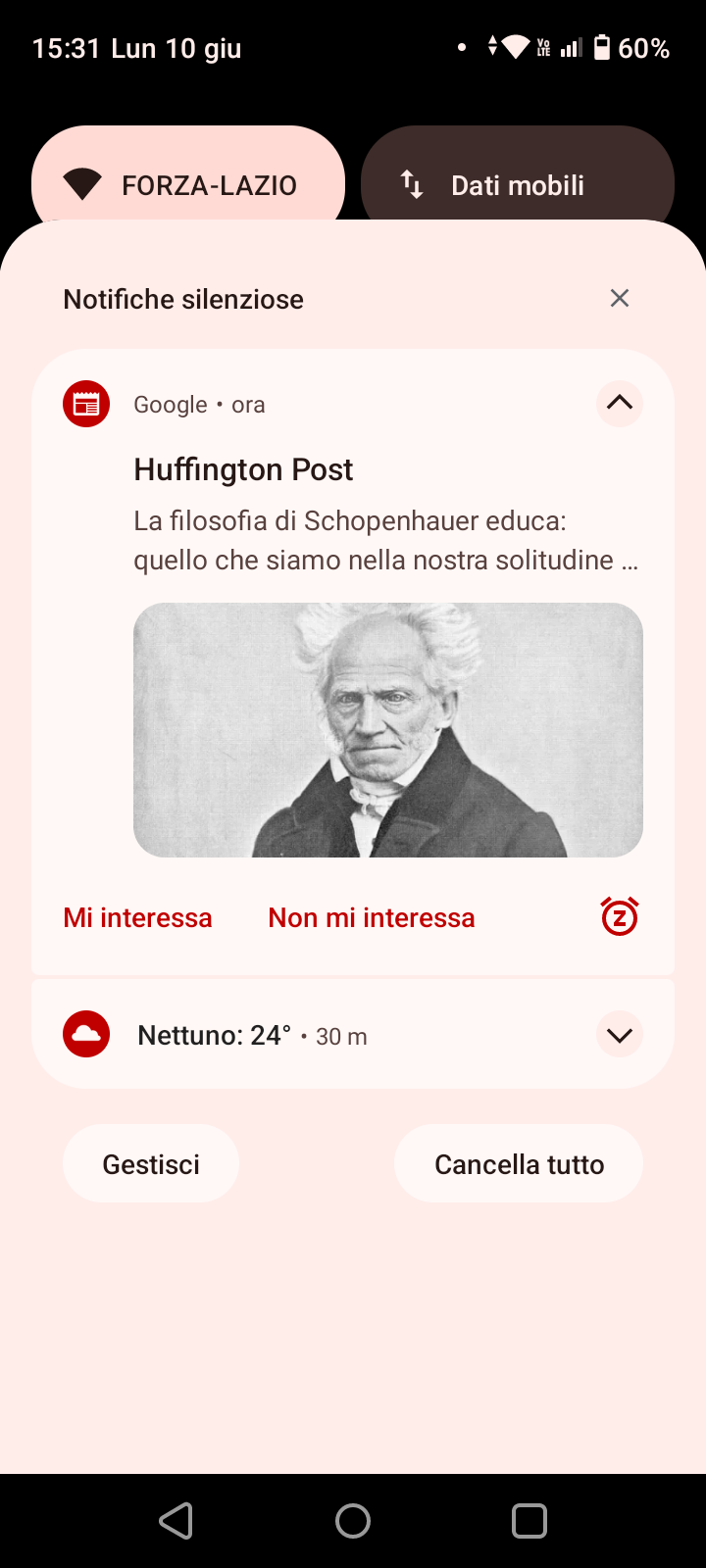 FINALMENTE NIENTE NOTIZIE SU HEGEL