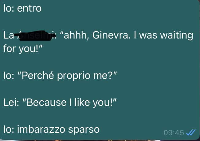 ? Scusi... è la prof sbagliata... AHAHAH