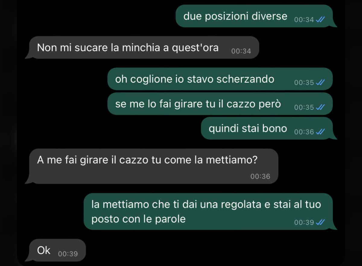 ma ti rendi conto sto coglione