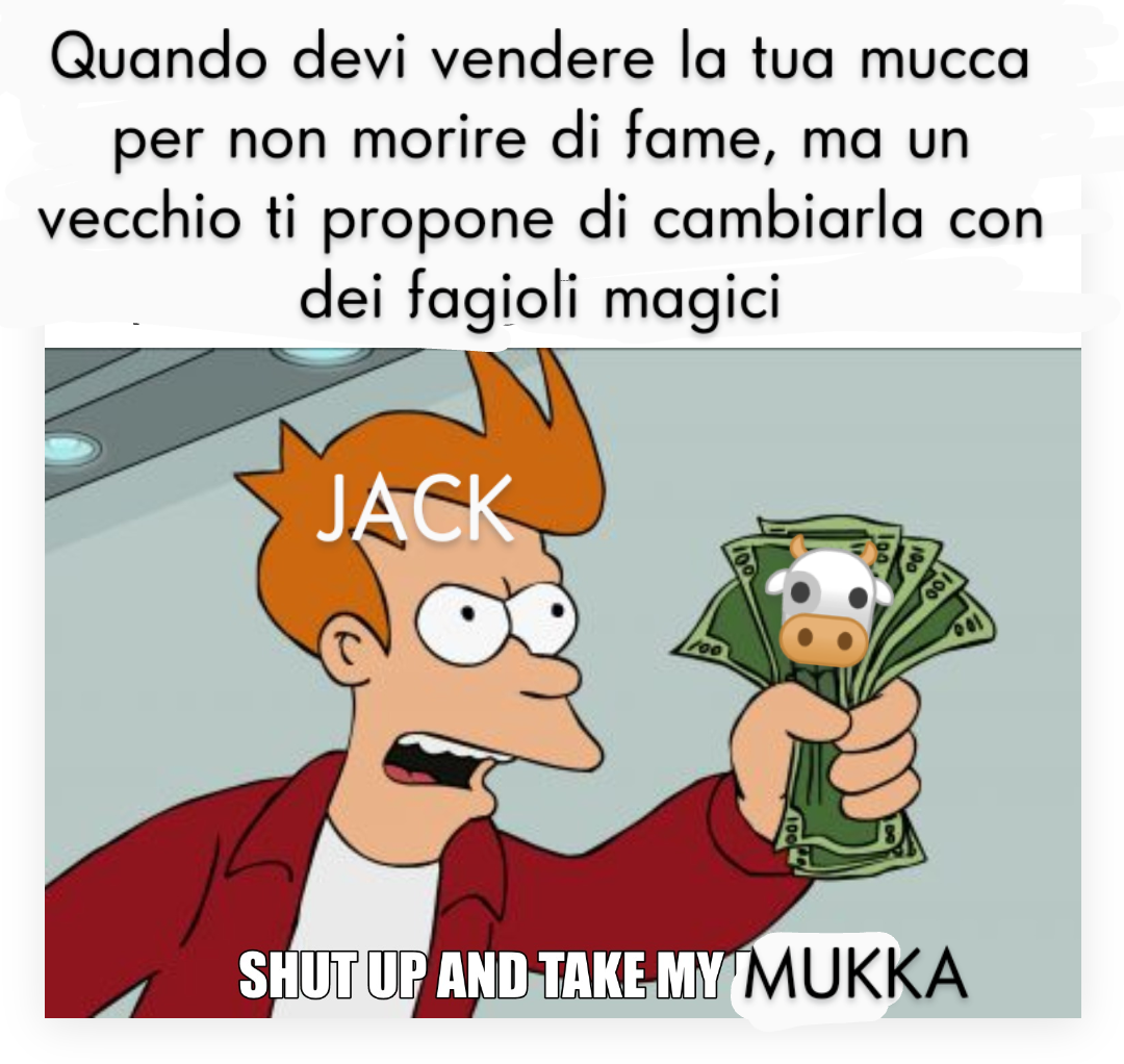 Meme che non verrà mai repostato perché è troppo brutto, ma pazienza