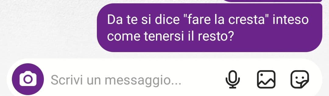 Giro la domanda anche a voi perché vorrei capire se è una cosa del nord o se davvero si usa in tutta Italia come vogliono farmi credere