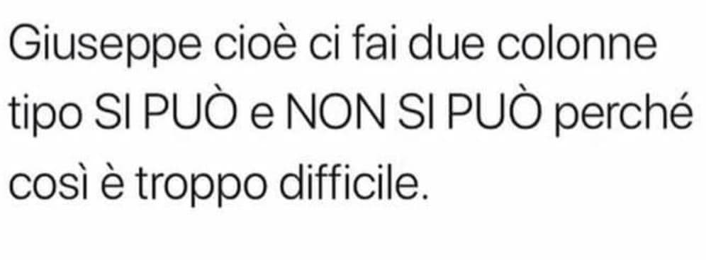 Giusto per capire 