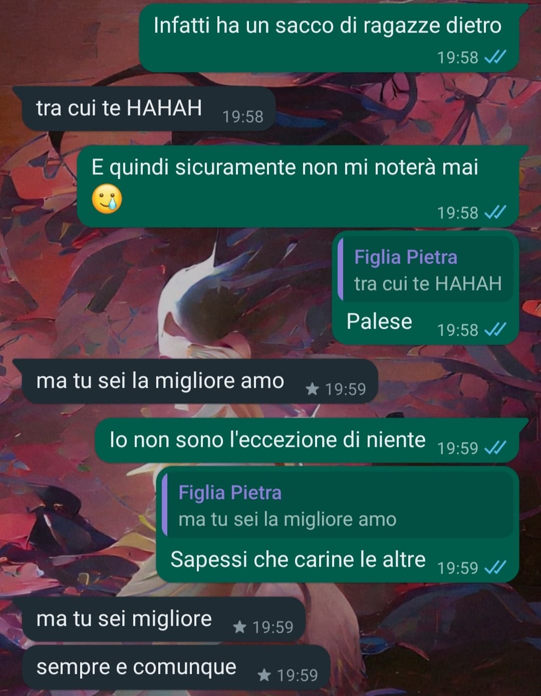 Alla fine fine mi vuole bene hahaha