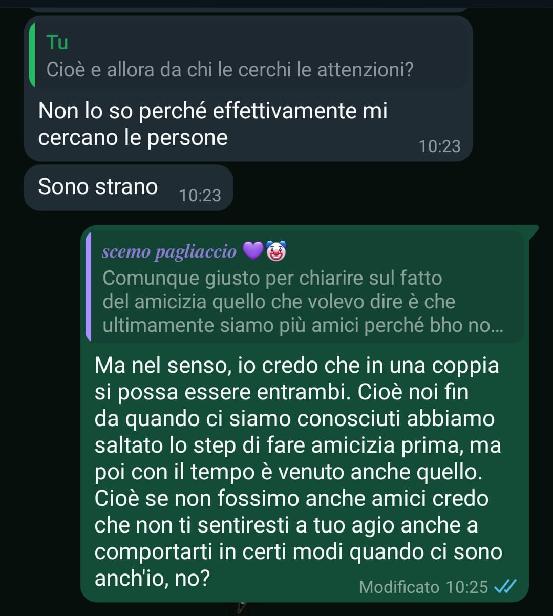 Meme forse mi na lasciata perché