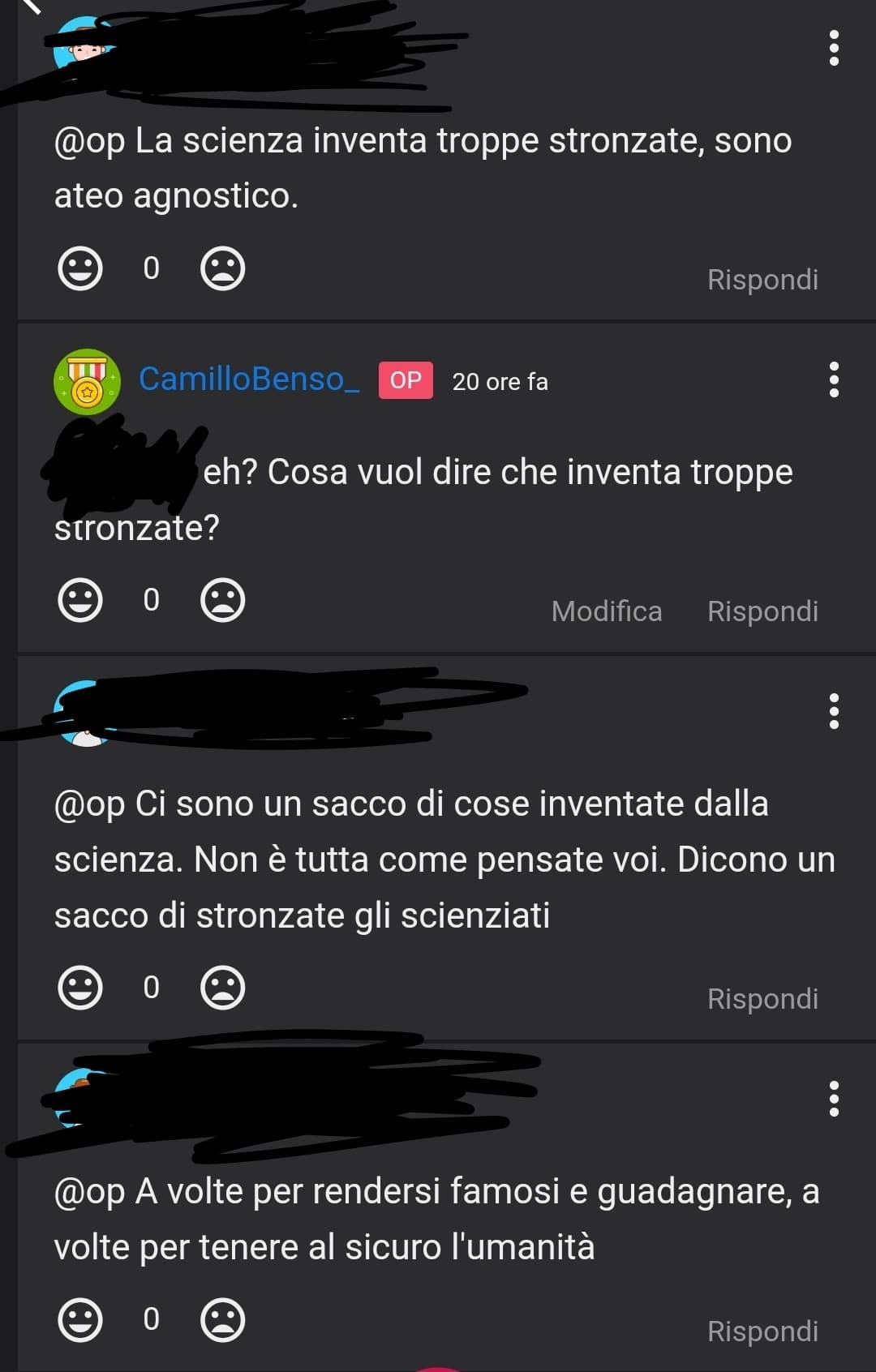 Una delle discussioni più assurde che abbia mai avuto nella mia vita 