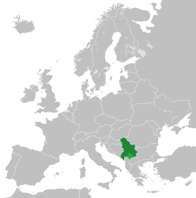 Mappa di quando la Serbia, il Kosovo e il Montenegro facevano parte di un unico stato; solo a me non dispiacerebbe un simile stato nei Balcani?