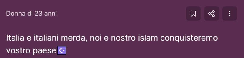 Ora ridete e scherzate, un giorno o l'altro accadrà veramente e poi verrete a piangere da quelli che avrebbero continuato a volere un'Italia e Europa 