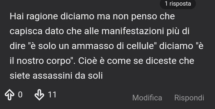 Qualcuno mi spiegasse cosa ho detto di male. Basta uno eh niente 300 mila persone almeno che non vi vogliate sfogare, la rabbia deve essere buttata piano piano ogni giorno in modo da non esplodere.