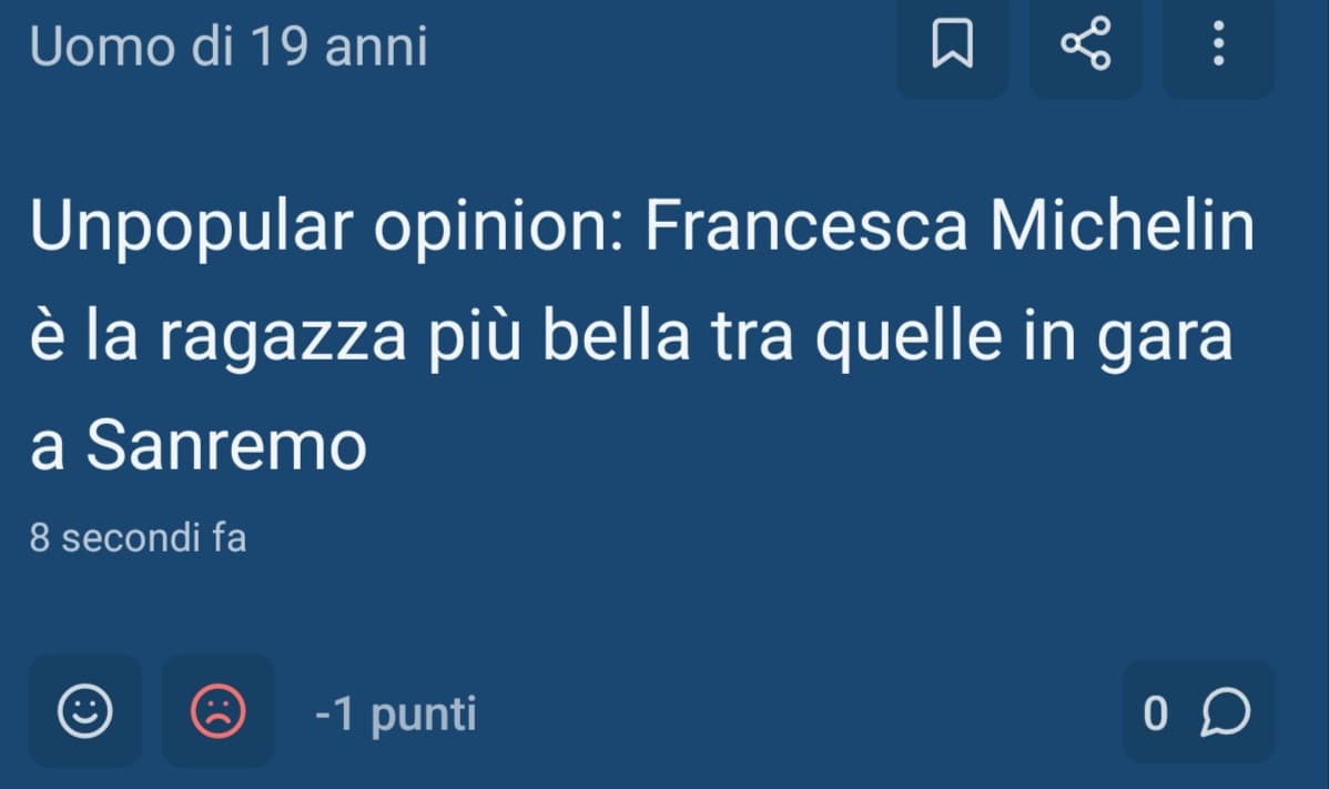 Pensavo Sanremo fosse per le canzoni 